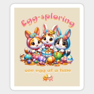 Hoppy Easter Bunny Cats II Magnet